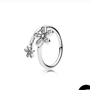 Pandora flower silver ring - size 54